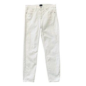 J. Crew Factory Women's Size 31 9in High Rise Skinny White Jeans Style AW383